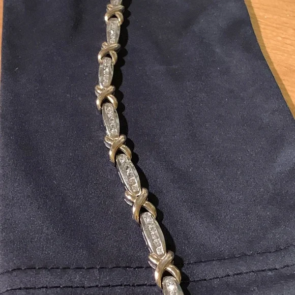 Sterling/cubic Zirconia Bracelet 7.5” - Picture 5 of 13